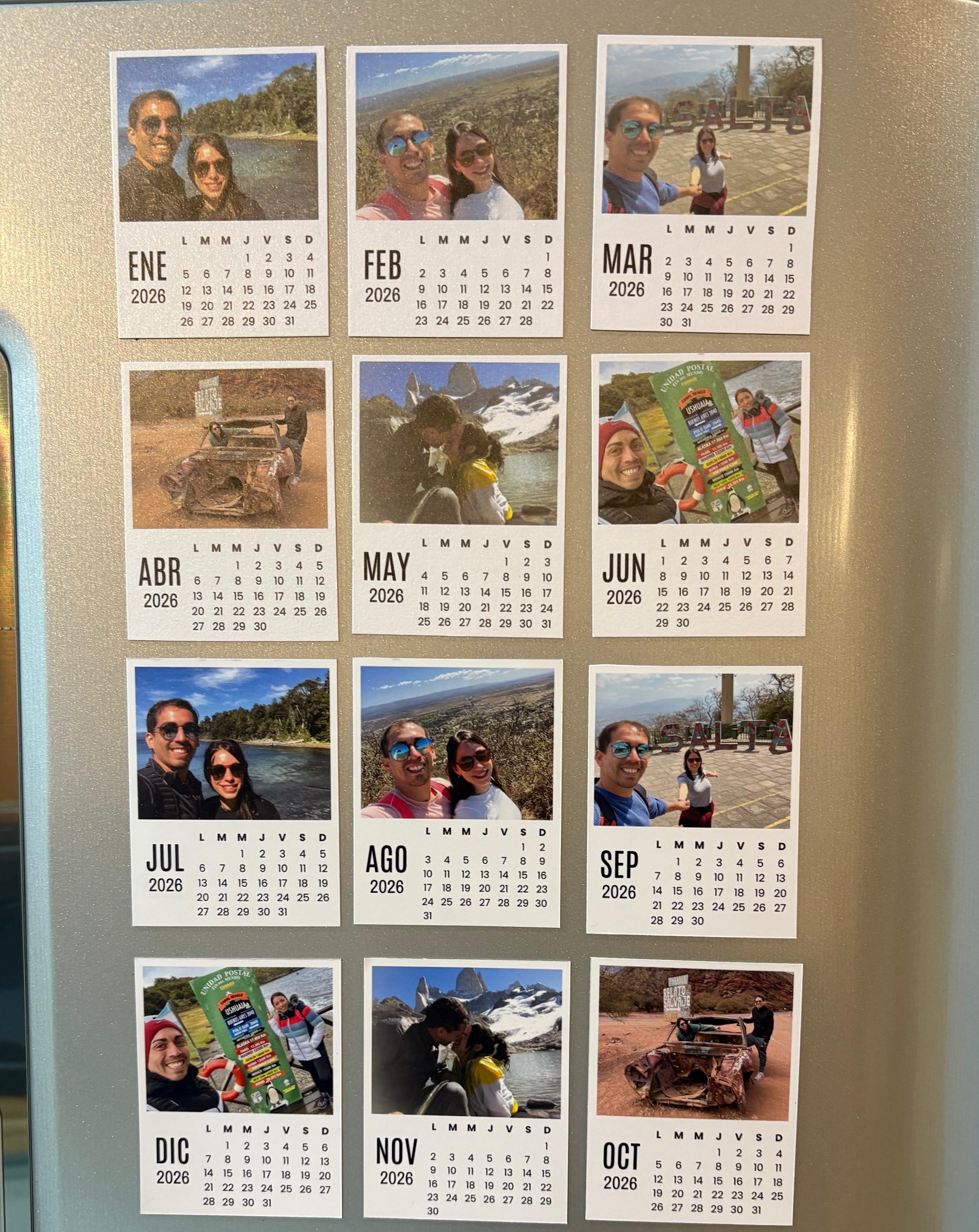 Calendario personalizado imantado - ejemplo 1