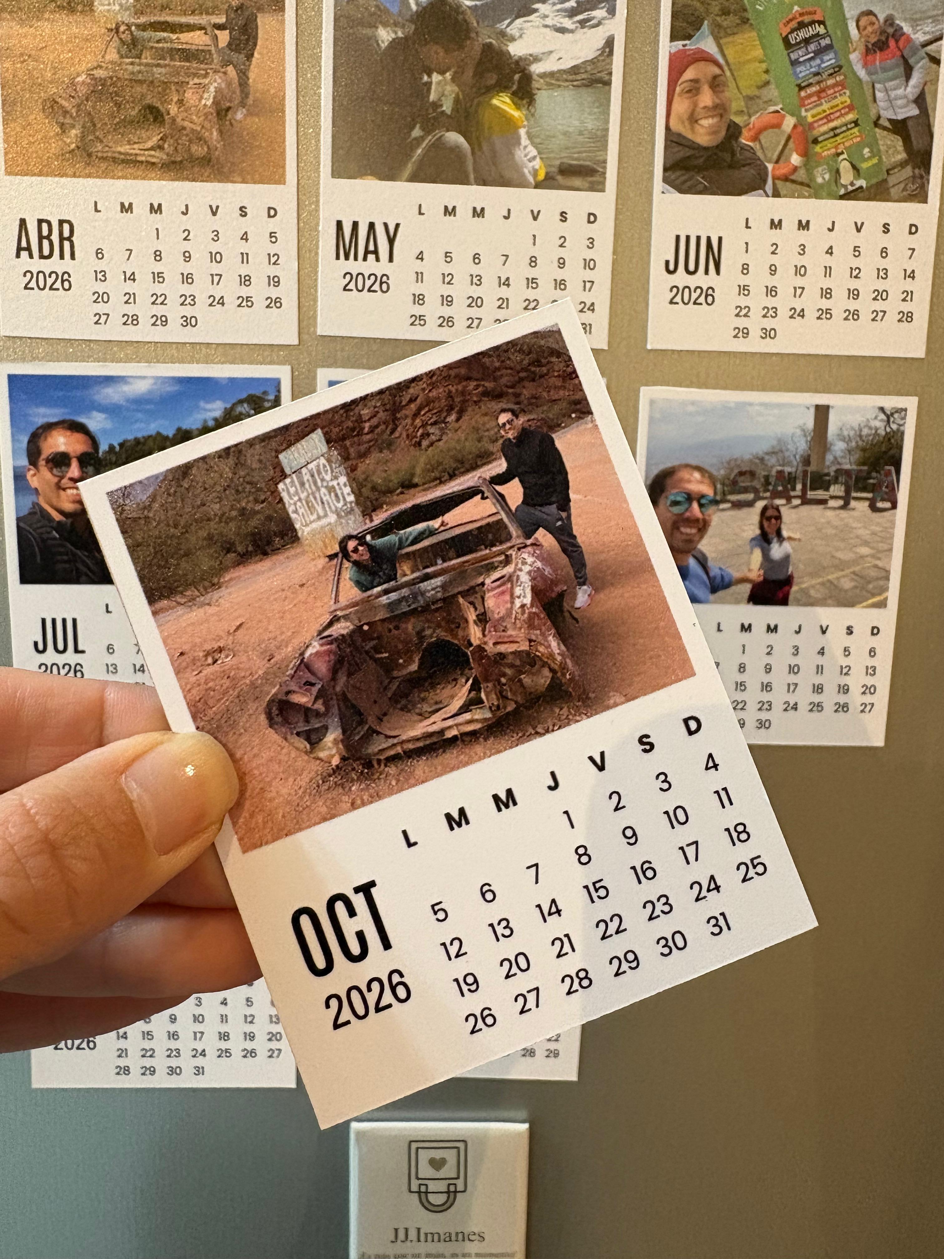 Calendario personalizado imantado - ejemplo 2